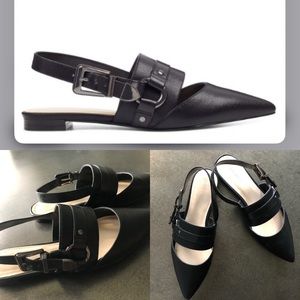 Nine West slingback mule with buckle detail!